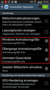 Android Entwickler-Optionen 3