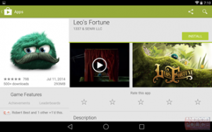 Play Store Android L Design Update