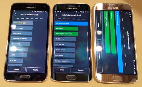 Samsung Galaxy S5 und Galaxy S6 edge Benchmark