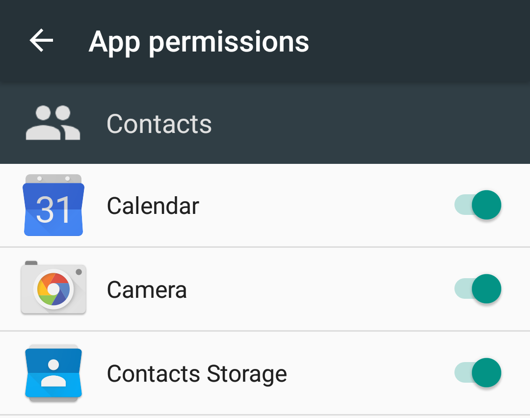 Android M App Berechtigungen