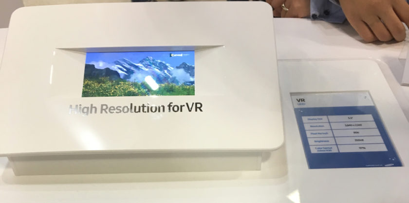Samsung VR Display mit UHD 4K Auflösung